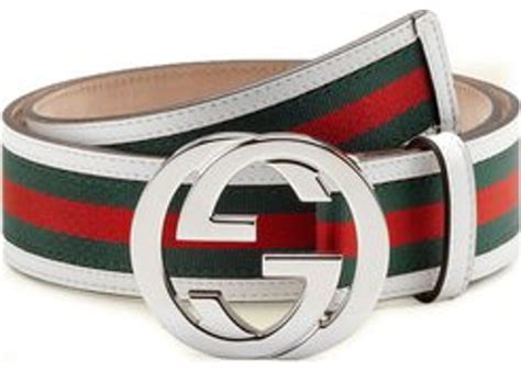 ebay mens gucci white green red belt|Gucci belt price men.